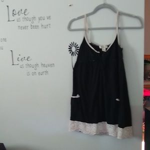Women's sz. lrg. flirty tank by bozzolo black exc